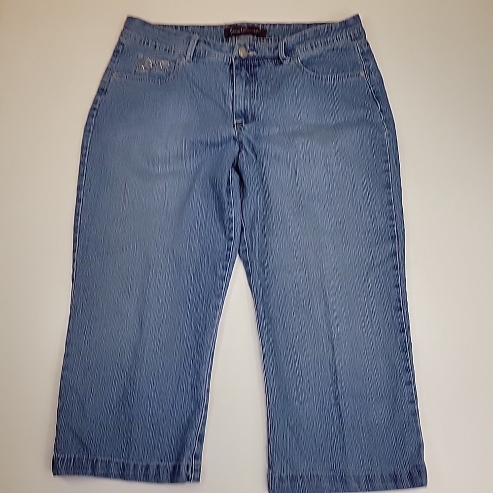 Gloria Vanderbilt Capri Women's Jeans Size 16 Short Missy Fit Short High Rise